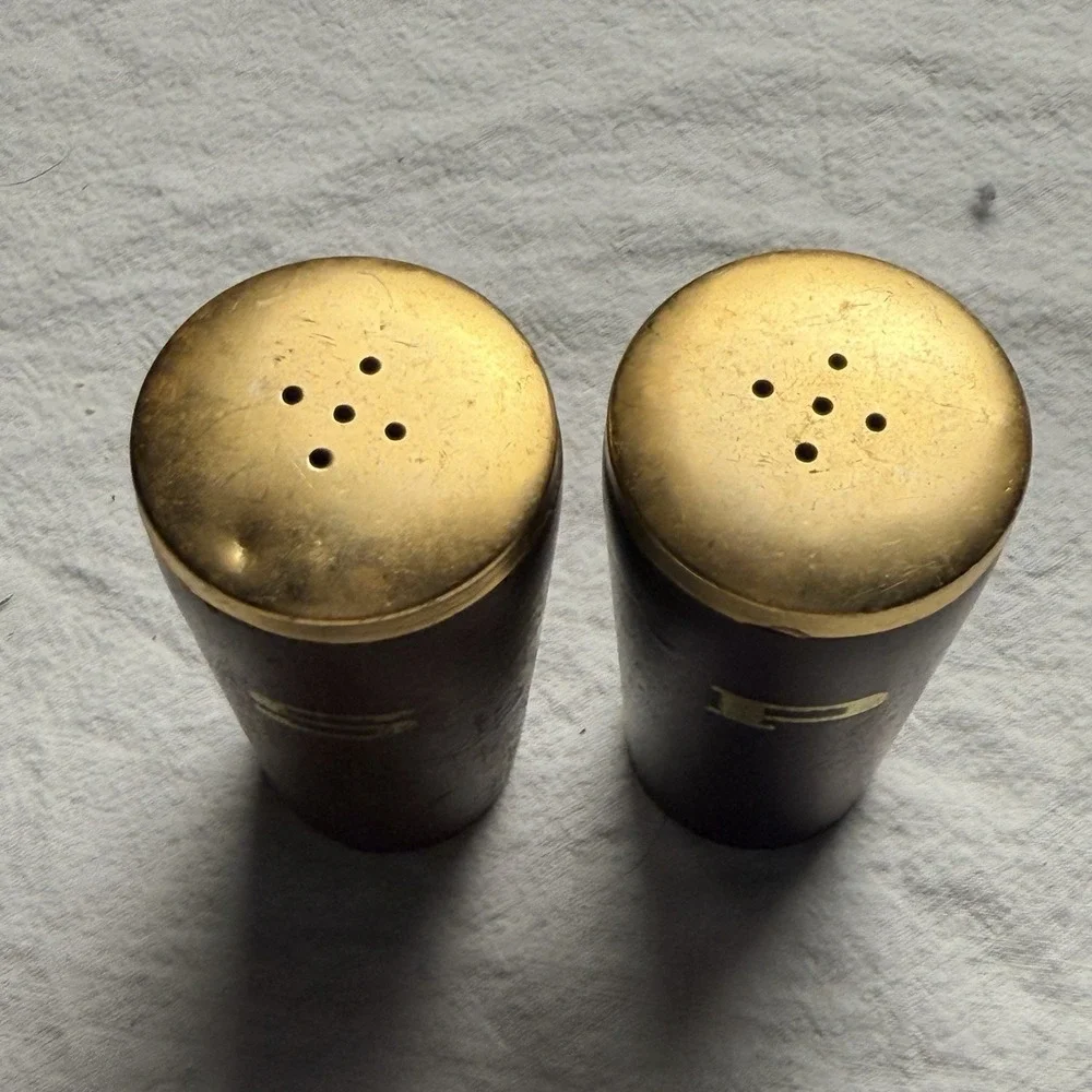 Salt & Pepper Shakers MCM Mid Century Modern Wood Japan 1950's